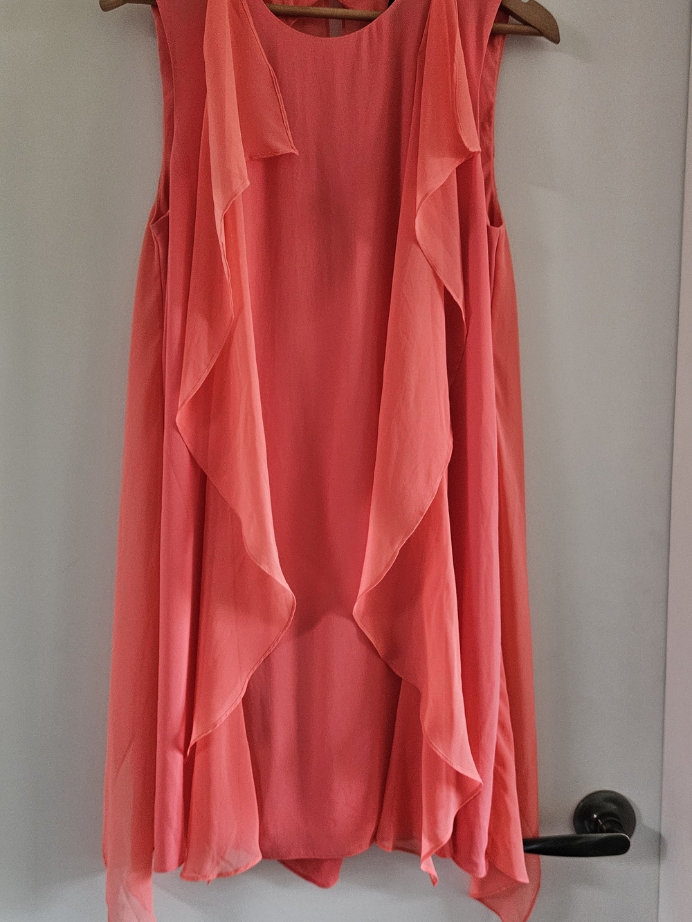 BCBGMaxAzria Coral Pink Ruffled Mini Dress